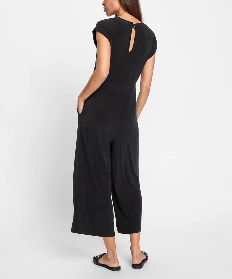 Mode von Heine Damen Jumpsuit Overall V-Ausschnitt Kurzarm schwarz Gr. 38 NEU - Bild 4 von 4