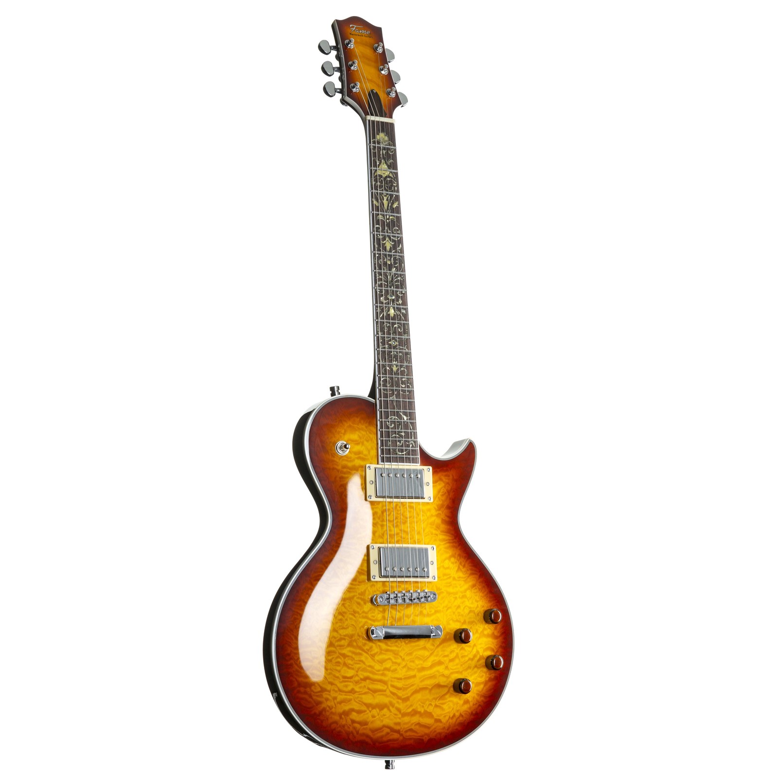 Fame Custom LP RW Caramel Burst - Single Cut E-Gitarre 167390₽