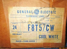 NOS General Electric F8T5/CW Cool White Fluorescent Lights lot of 13