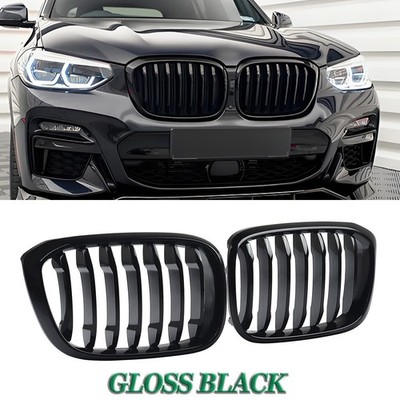 For 2018-2021 BMW X3 G01 X4 G02 G08 Gloss Black Front Bumper kidney Grill Grille