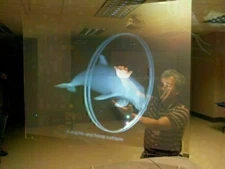 A4 Size Transparant Holographic Rear Projection Screen Self Adhesive 21*30CM