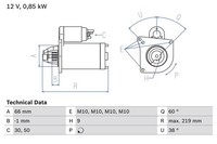 Starter Bosch 0 986 010 310 FÜR Renault Volvo Anlasser Startmotor