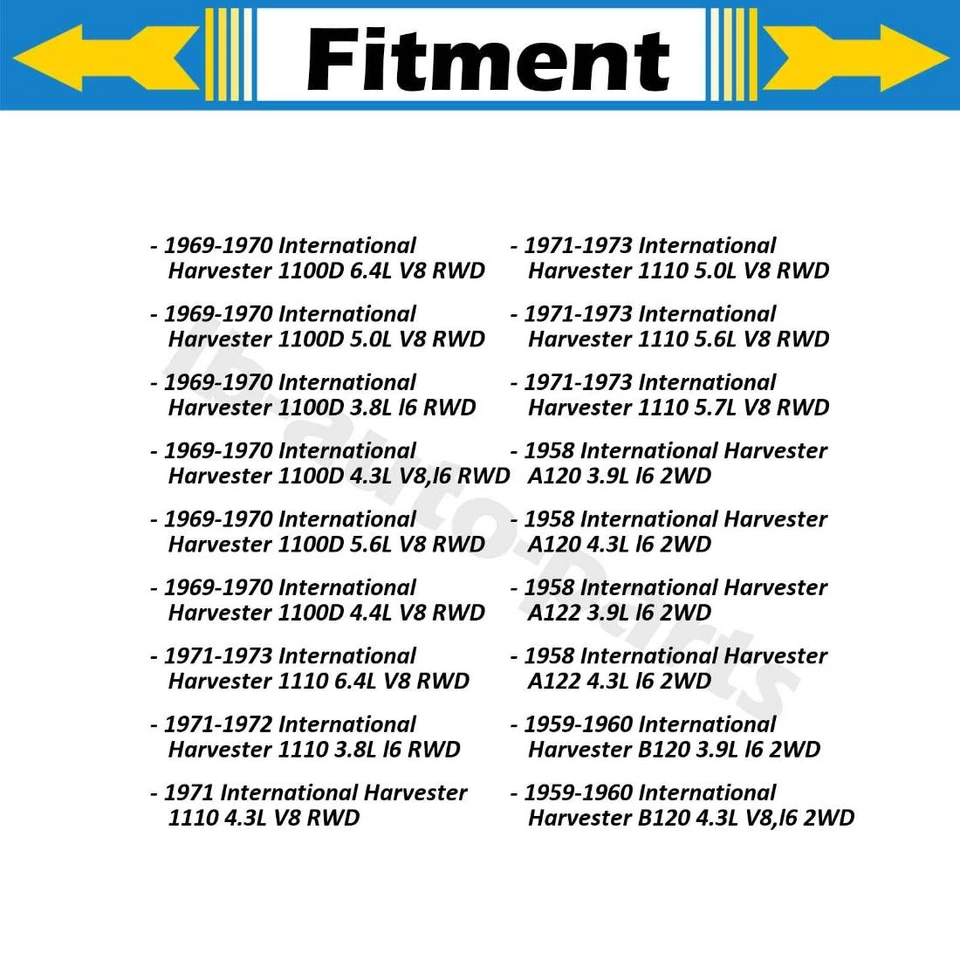 2x Manguera de freno delantera para International Harvester 1310 5,7 L 1971-1973 Foto 3 de 4