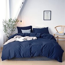 Navy Blue Comforter Set Dark Blue Bedding Comforter Set Full Queen 1-navy Blue