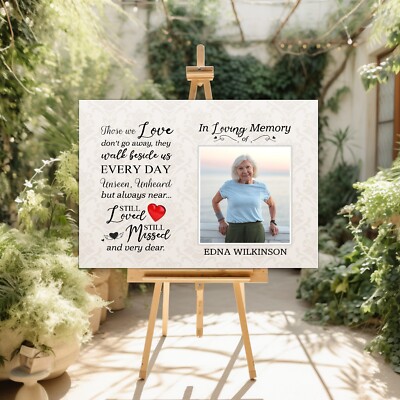 In Memory Adverts Personalised In Loving Memory Memorial Poster Banner N217 Funeral Wake ...