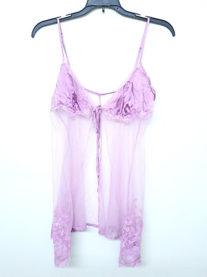 Victoria's Secret Silk Nylon Babydoll Lingerie Cami Top Size Small VS | eBay