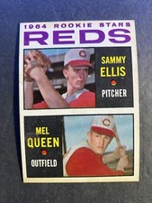 1964 Topps Baseball Sammy Ellis / Mel Queen Cincinnati Reds Rookie Card #33. rookie card picture