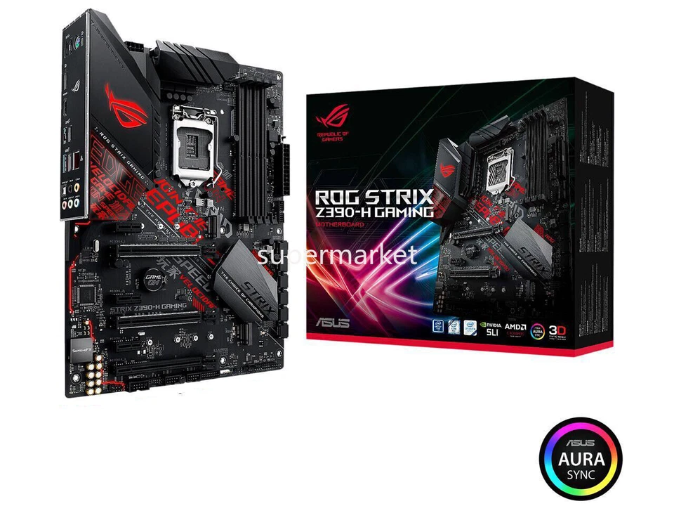 Asus Rog Strix Z390-H Gaming LGA 1151 Intel 8th and 9th Gen HDMI ATX Motherboard - Image 4 of 4
