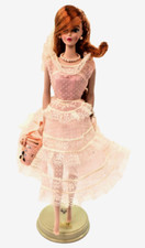 Barbie Porcelain Plantation Belle Doll 1991 w stand and hat 7526