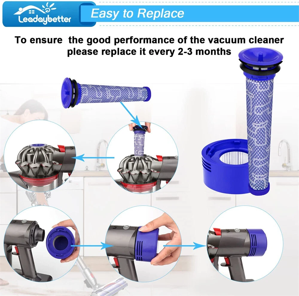 2x Pre & Post HEPA Filter For Dyson V8 V7 Animal Absolute Vacuum Replacement