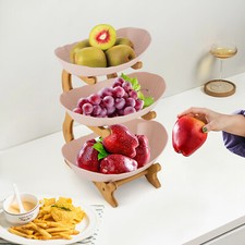 3-Tier Servierschalen Mit Ständer Snack Dessert Tablett Teller Rack Für Party