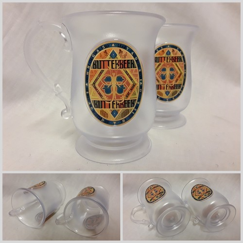 2x Official HARRY POTTER Wizarding World BUTTERBEER souvenir mug