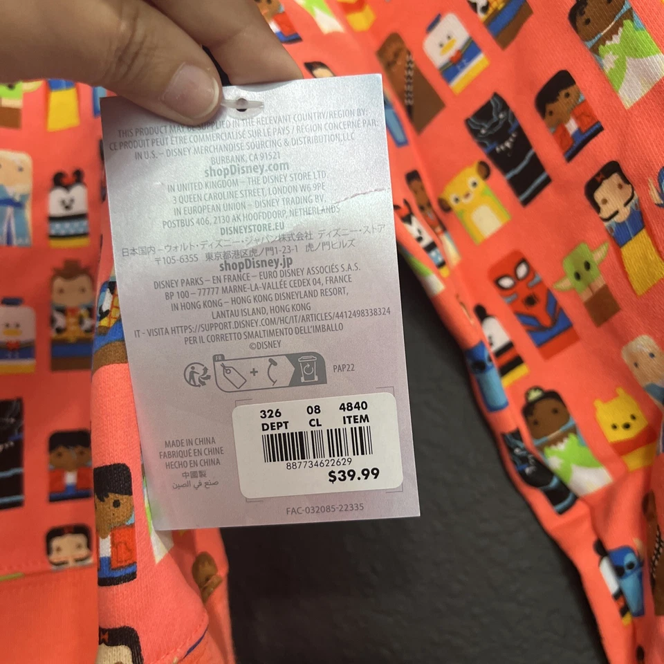 Moletom feminino Disney 100 personagens unificados - Laranja EUA 13 Disney Store - Imagem 4 de 4