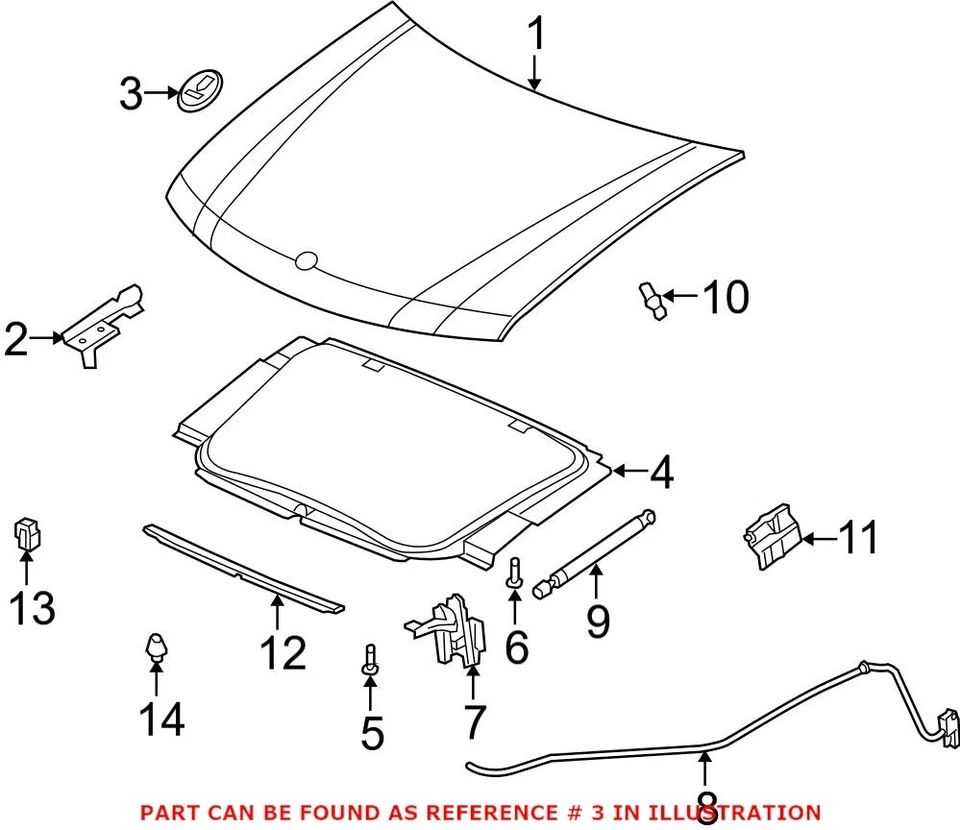 Emblema capó original 12 844 161 para Saab 9-3 2003-2009 9-5 2001-2009 Foto 3 de 3