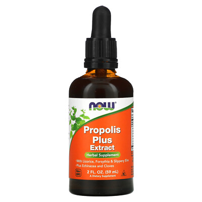 Now Foods Propolis Plus Extract 2 fl oz 60 ml GMP Quality Assured