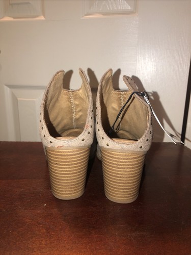 SONOMA Women's Faux Suede Heeled Western Mule Size 9M Beige Tan Western Bootie - Picture 7 of 9