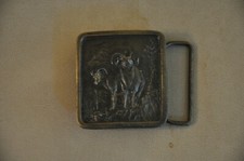 Belt Buckle Pair of BIG HORN SHEEP Indiana Metal Craft 1977