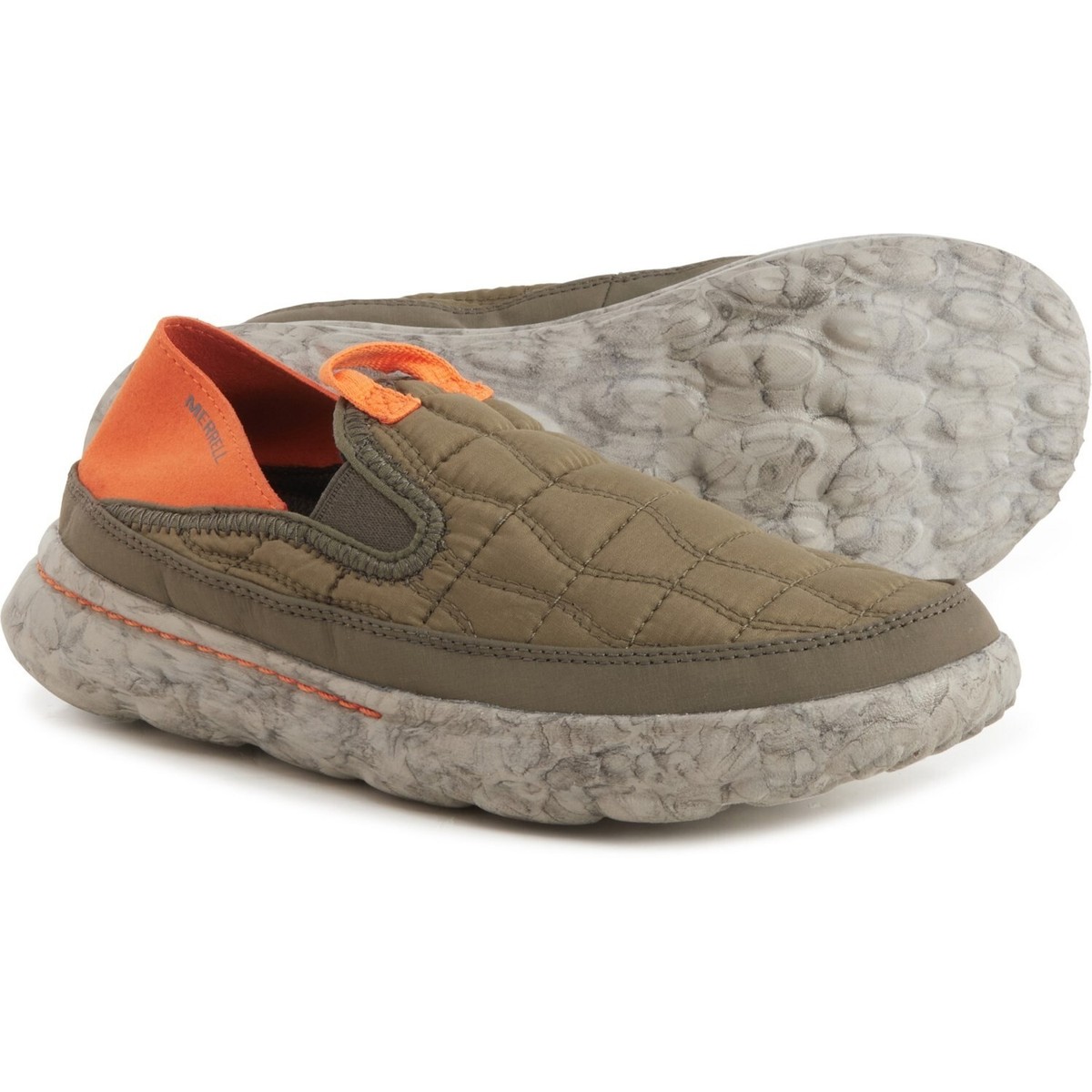 Merrell Women’s Orange Red Quilted Slip-On Loafers size 9 Men - Hut Moc 2 Packable - Slip Ons | OnlineShoes main image 3