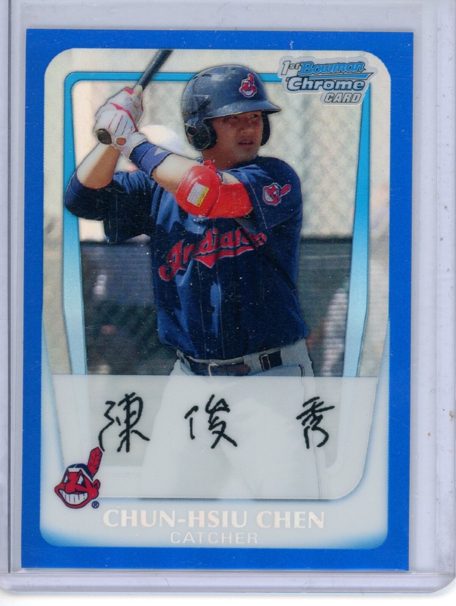 2011 Bowman Chrome Chun-Hsiu Chen BCP26 Blue Refractor 028/250