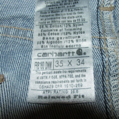 Carhartt FR8160 Med Fade Blue Denim Jeans Herren 35 x 34 Z4-22 - Bild 5 von 12