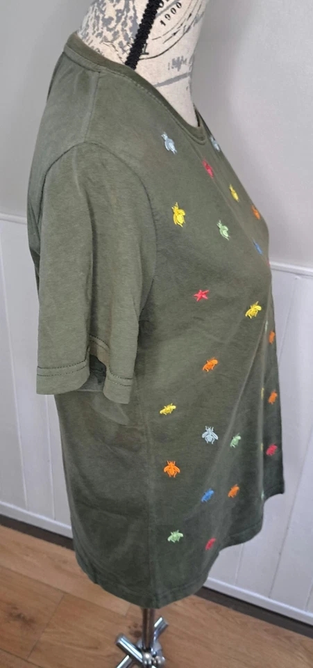 Gucci embroidered all over multicolour bee short sleeve t-shirt mens size M - Image 2 of 4