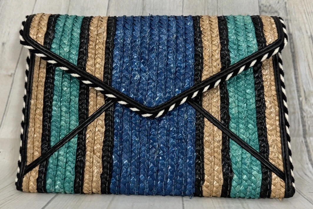 Rebecca Minkoff Cream Woven Backpack with Black Trim and Multicolor Stripes Rebecca Minkoff Backpacks for Women on Sale up to 90% Off  main image 2