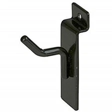 Only Hangers 1" Black Slatwall Hooks Box of 25