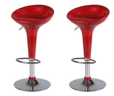 COPPIA SGABELLI SGABELLO BAR ALBI IN RESINA E METALLO GIREVOLE