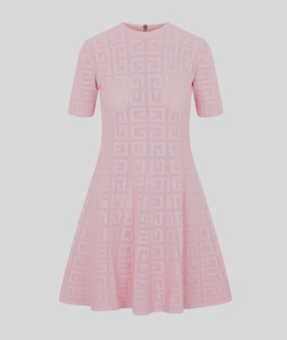 Givenchy abito donna rosa in jacquard 4g taglia large ORIGINALE PREZZO AL PUBBLICO £1200 #K5