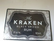 Kraken Label Rum Metal Sign Plaque Man Cave Retro Bar Garage Vintage FREE P&P