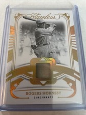 2024 Panini Flawless | COACH-WORN RELIC REDS ROGERS HORNSBY GOLD #1/10 FIRST ONE