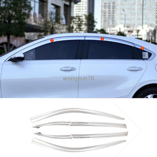 Fit For Kia Forte 20192020 Chrome Window Visor Vent Shades Sun Rain