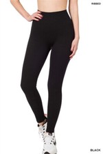 LEGGINGS RIBBED SEAMLESS HIGH WAISTED FULL LENGTH