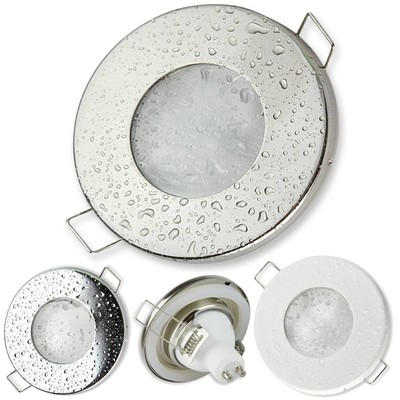 LED Einbaustrahler 230V GU10 Bad Badezimmer 7 Watt super flach rund IP44