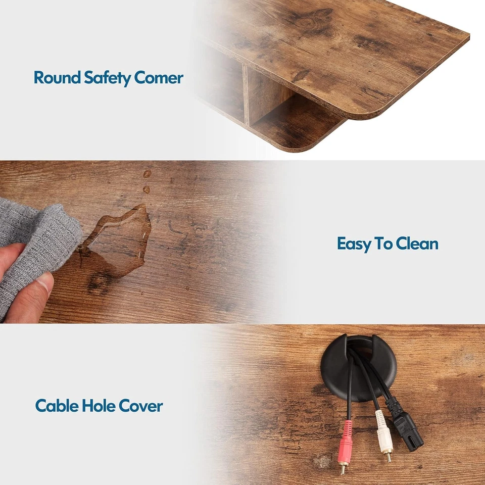 2-Tier Floating TV Shelf Wall Mounted, Modern Floating Entertainment Center Medi - Image 3 of 4