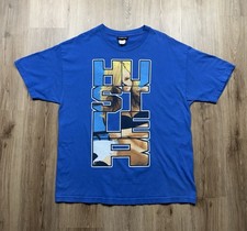 VINTAGE Hustler Magazine Blue T-Shirt Adult Entertainment Larry Flynt Size XL