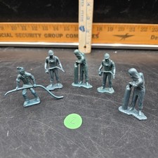 Vintage Lot of 5 Marx Toy Blue Figures Cape Canaveral Missile Base Play Set 2