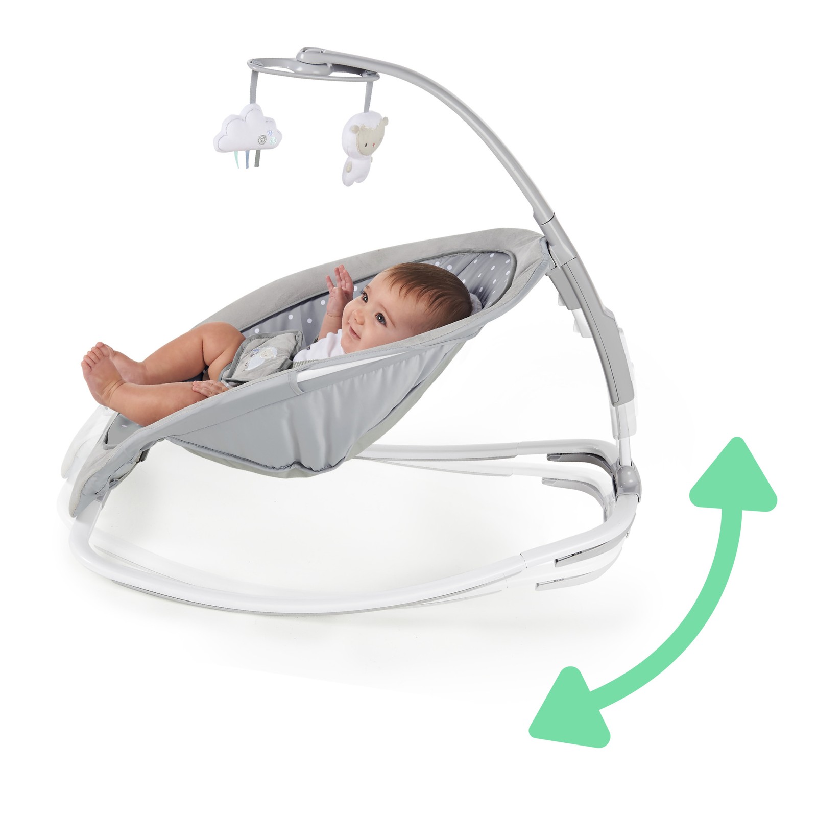 Ingenuity Infant to Toddler Rocker and Baby Bouncer Seat, Cuddle Lamb