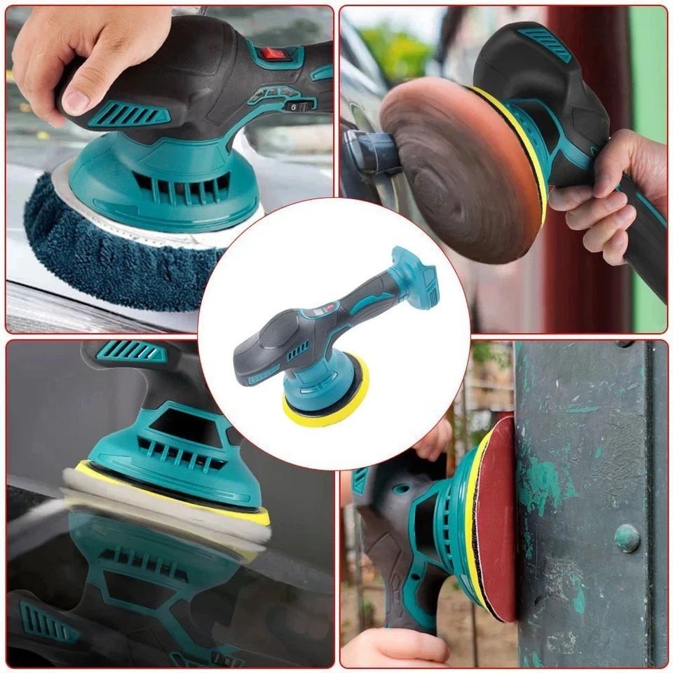 21V Cordless Car Polisher Waxing Machine 8-Speed Electric Buffer for Makita Batt - Image 2 of 4