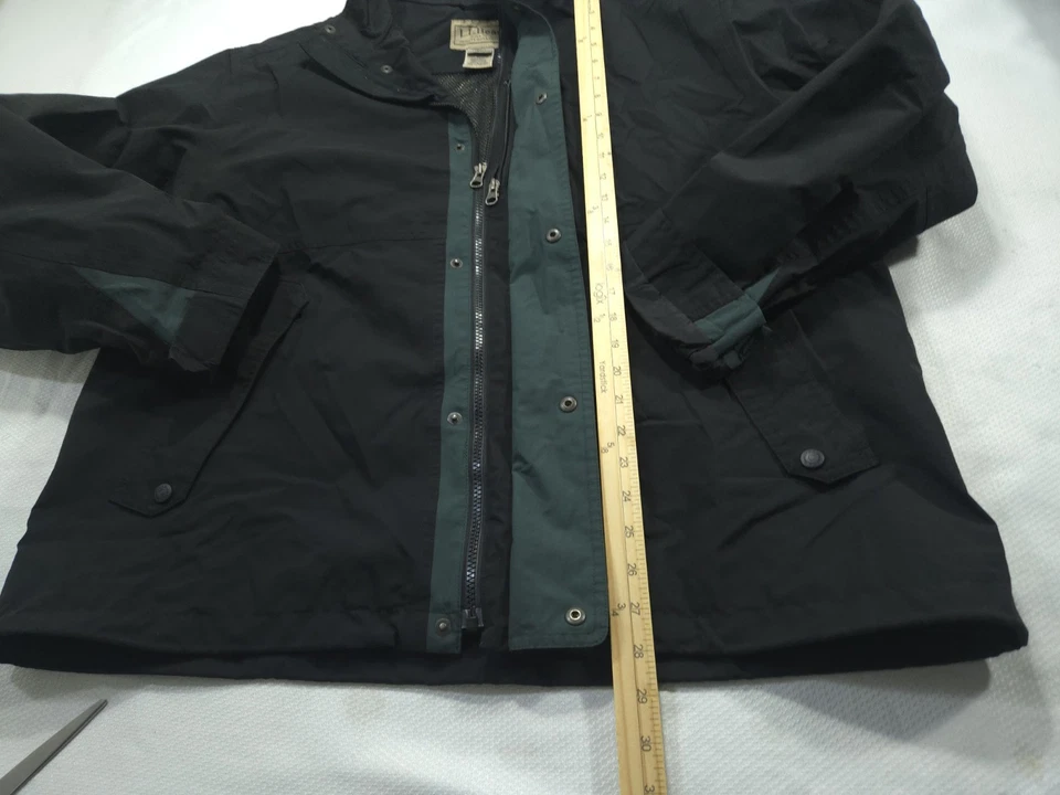 LL Bean Jacket Mens Extra Large Black Medium Coat Parka GoreTex Rain - Image 2 of 4