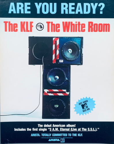 THE KLF Original 1991 PRINT REKLAME THE WHITE ROOM Arista - Bild 1 von 4