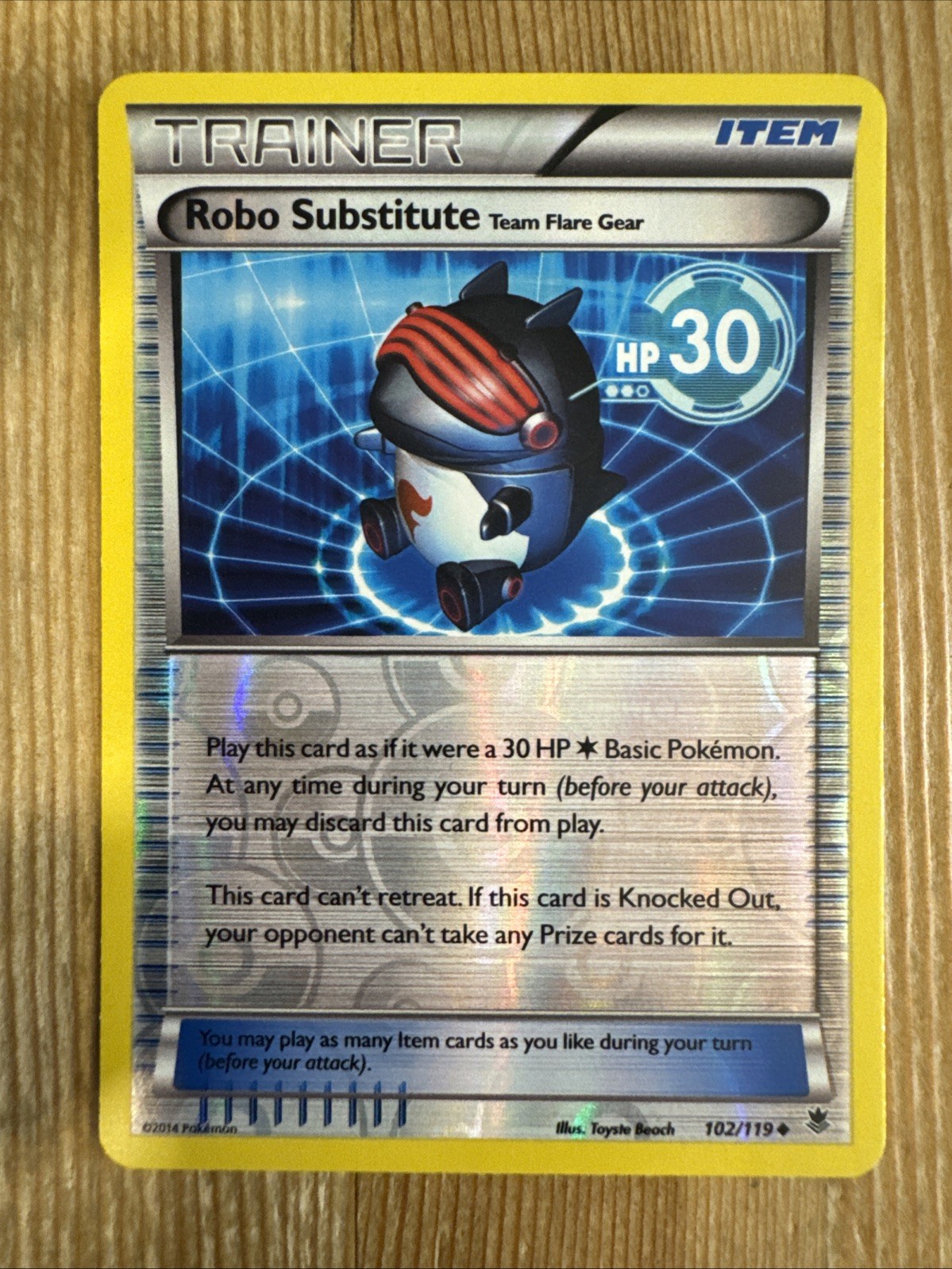 Robo Substitute 102/119 XY Phantom Forces Reverse Holo - Pokémon TCG - LP