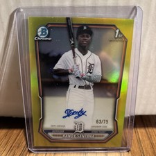 Randy Santana Bowman Chrome 2026 Yellow /75 Auto