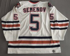 Alexei Semenov Game Worn Jersey Edmonton Oilers NHL 