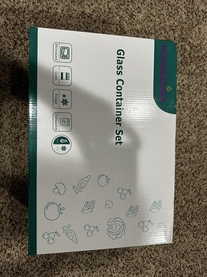 Homberking Glass Container Set of 8 Brand New In Box