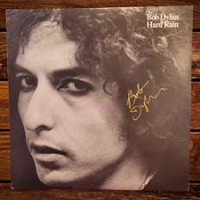 Bob Dylan signed lp***Hard Rain