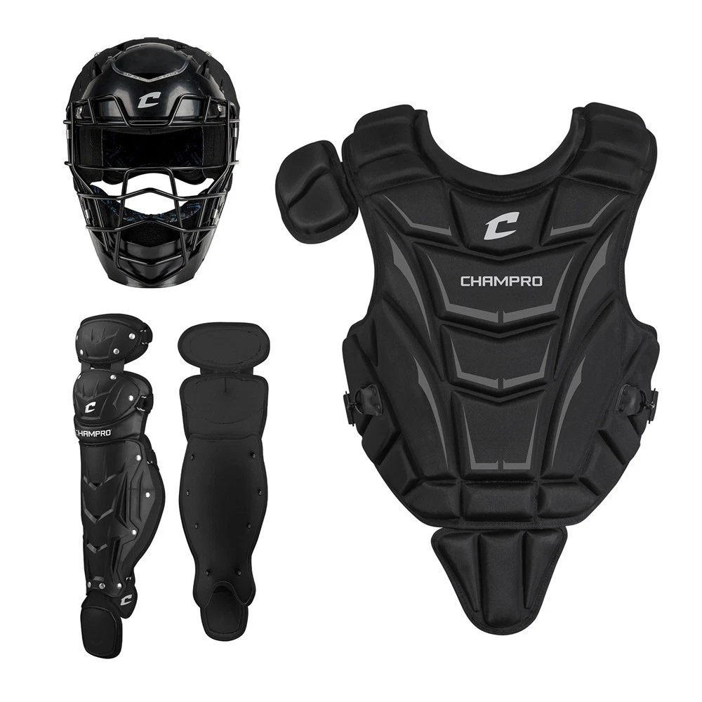 Masque Arbitre Baseball Champro Dri-Gear – Noir, Adulte (occasion)