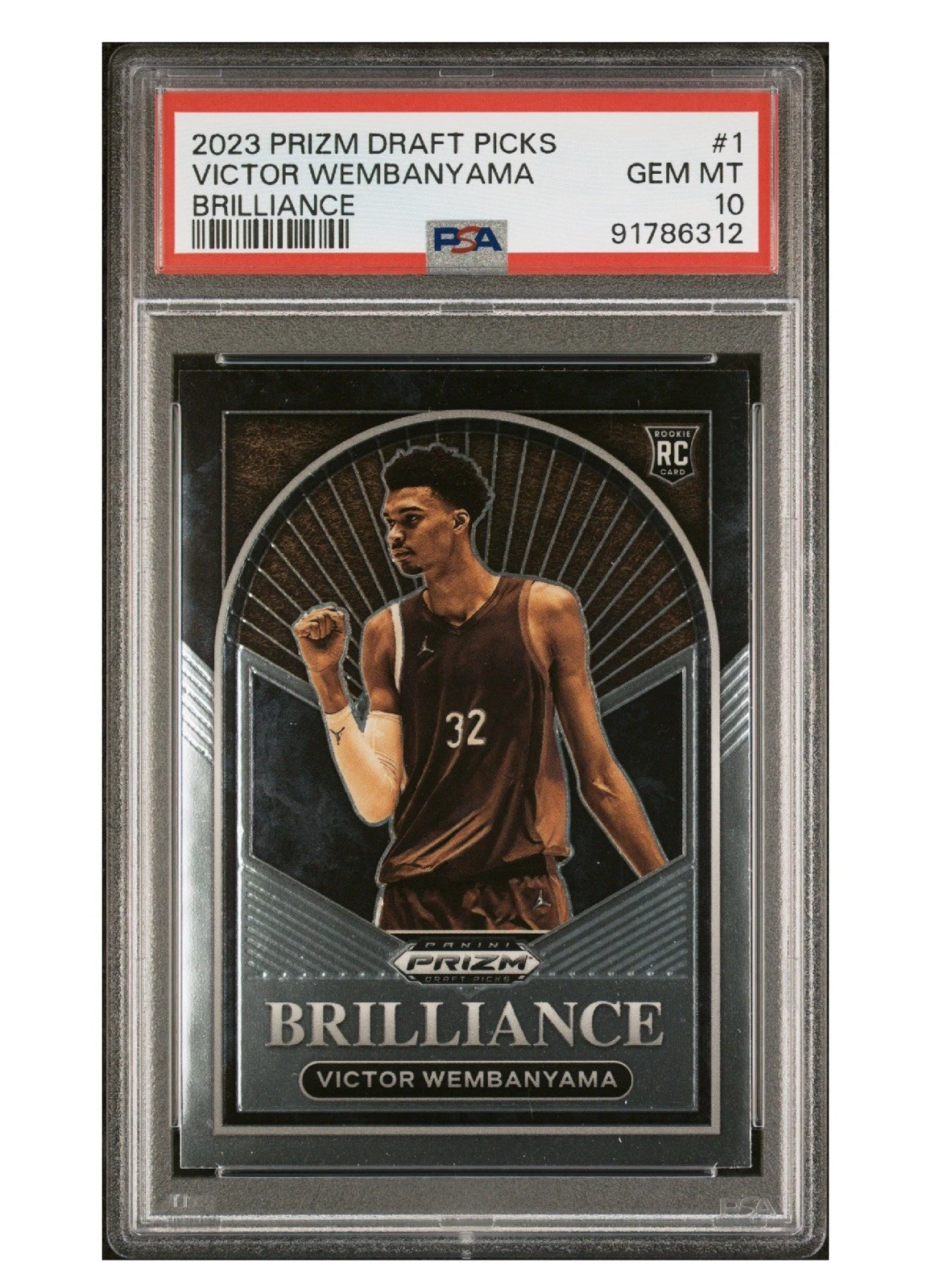 Deal for 2023 PANINI PRIZM DRAFT PICKS BRILLIANCE #1 VICTOR WEMBANYAMA ROOKIE RC PSA 10