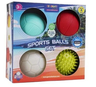 Sport-Balls Set Kinder-Bälle Strand-Ball Wasser-Ball Wurf-Spiel | 4 Stück | NEU