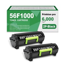 56F1000 High Yield Black Toner Cartridge Compatible with Lexmark